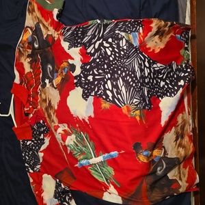 Akoo XL red and green polo